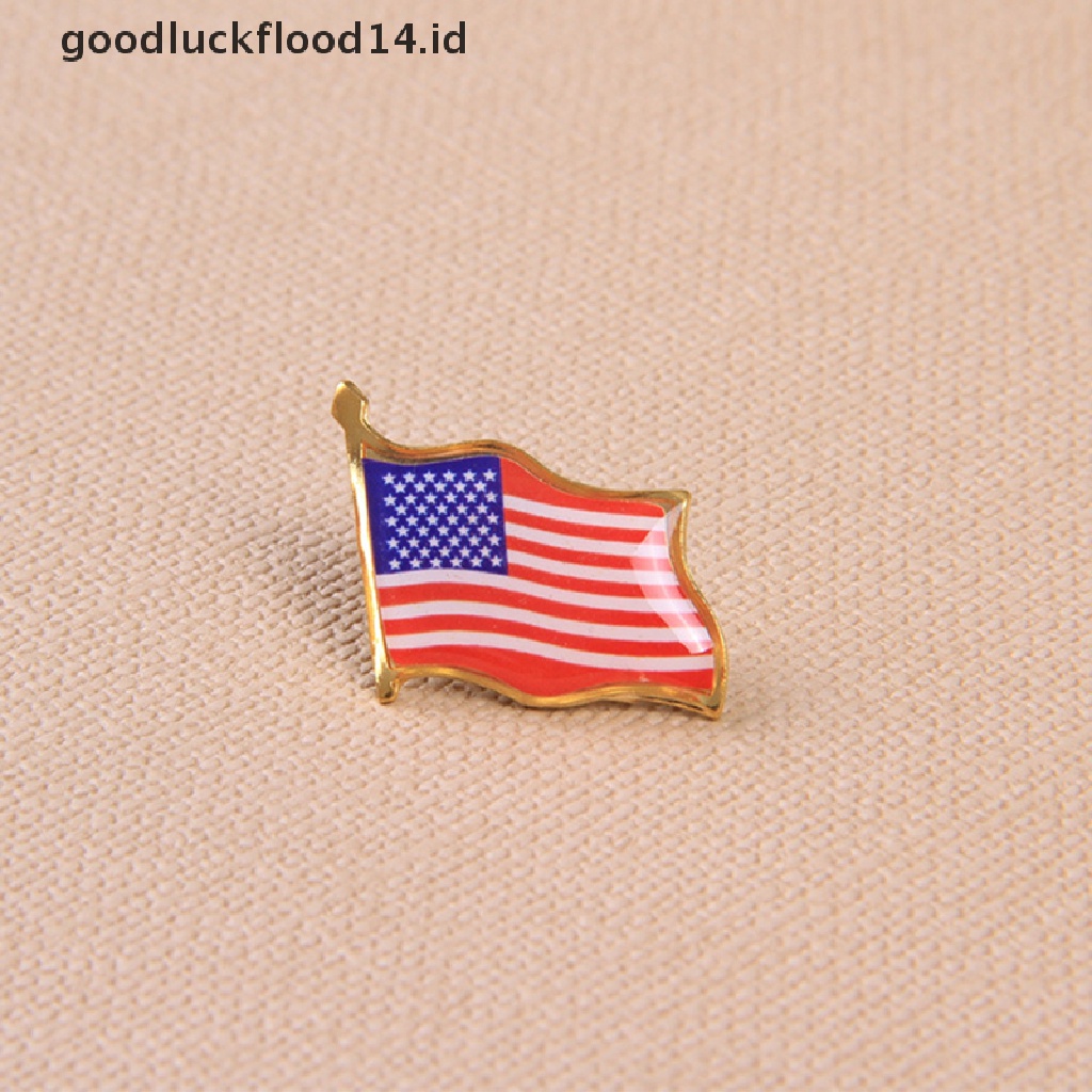 [OOID] American Flag Lapel Waving Pin Proudly USA Tie Tack Badge Bag Brooch Decor Gifts ID