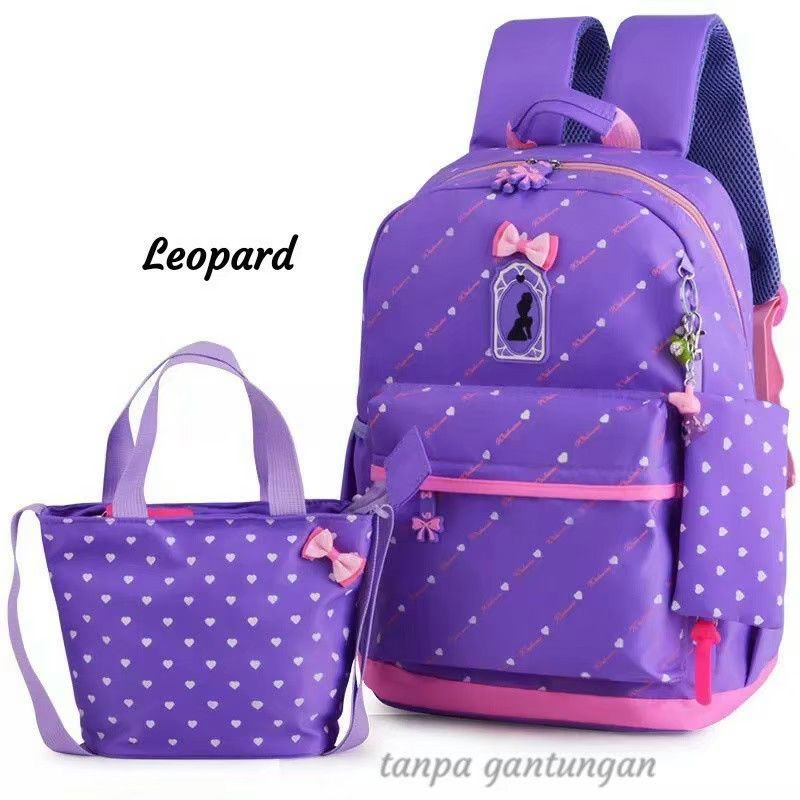 Tas Sekolah Anak Perempuan TK SD Paket 3in1