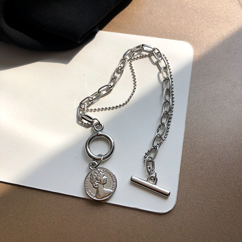AY(CN) Retro Multilayer Bracelet Korean Ins Style Chain Coin Couple Accessories Custom Jewelry Personalized Cool Gifts