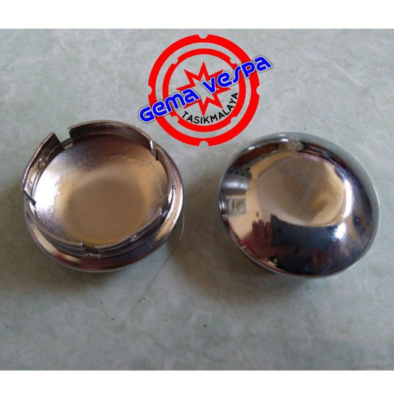 Dop tromol vespa PX ring 10 chrome satuan