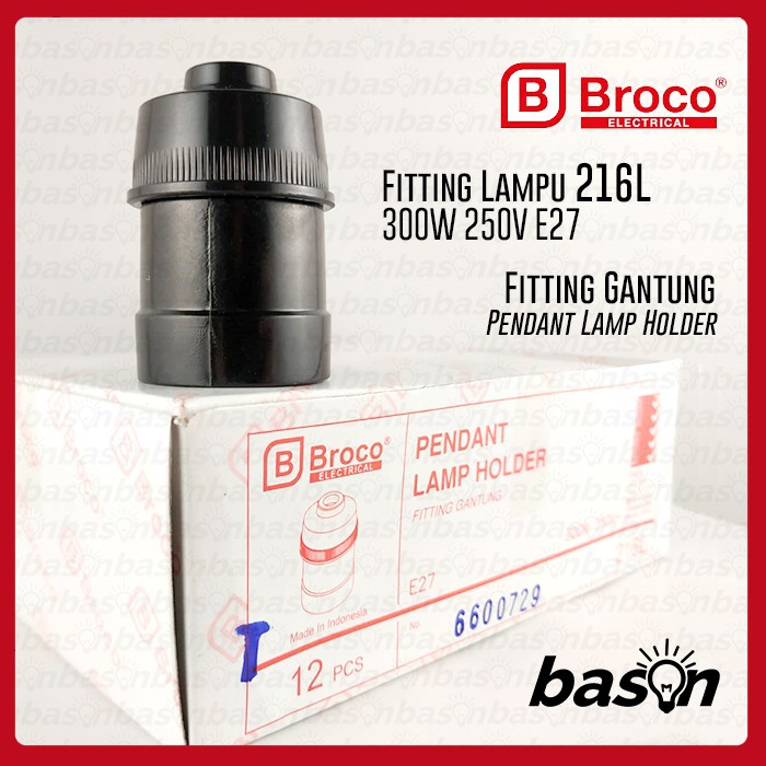 Broco 216L Pendant Lamp Holder E27 - Fitting Lampu Gantung