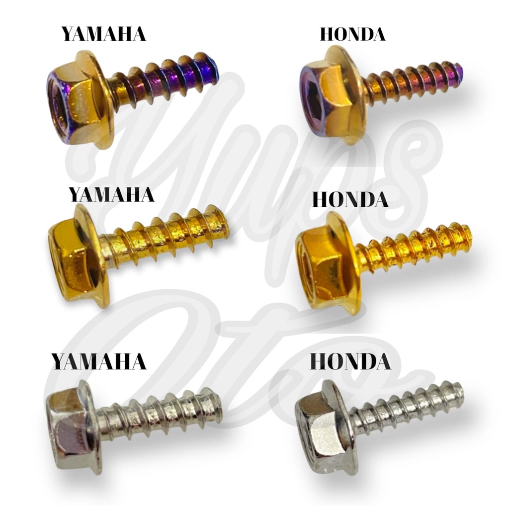 BAUT PROBOLT BODY SERKUP BAUT BODY CHROME CROME CROM GOLD TWOTONE TWO TONE 2TONE MOTOR HONDA YAMAHA UNIVERSAL HARGA 1PCS/1BIJI