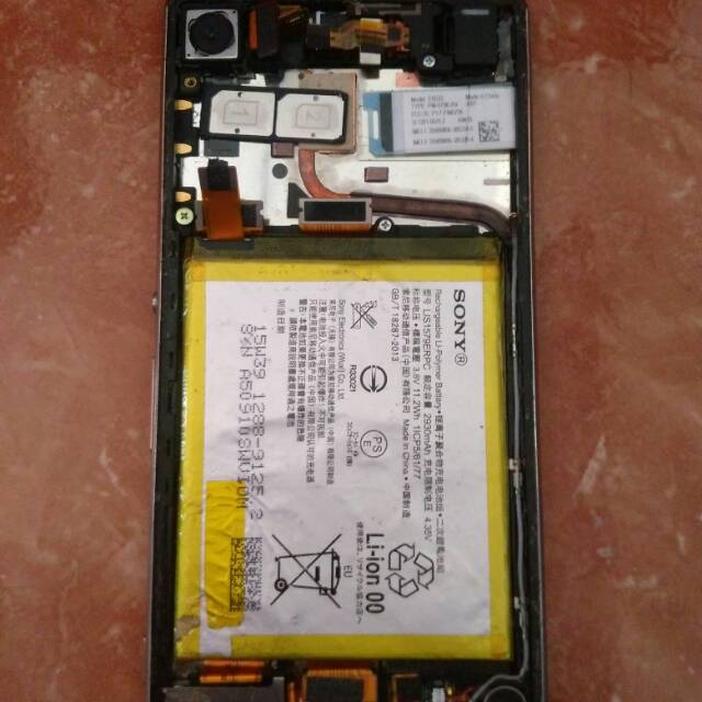 Lcd Frame fullset Sony Xperia Z3+ Dual model:E6533 Bekas Original