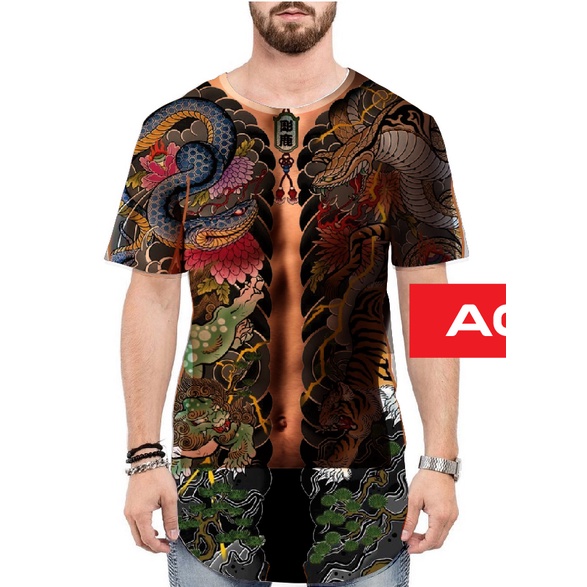 BAJU KAOS LONGLINE YAKUZA TATTO TATO