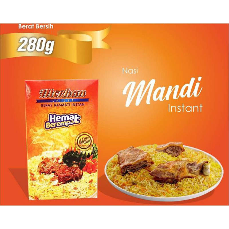 

Nasi Mandi Mandhi Basmati Instan Merhan 280gr Nasi Arab