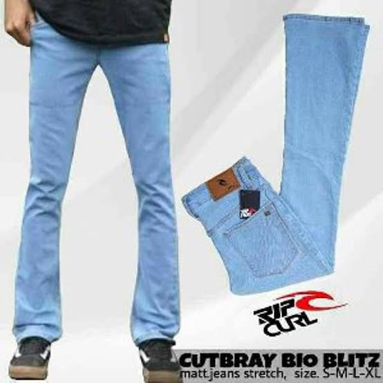 Celana Cutbray Pria Best Seller Jean Komprang / Flare Cutbray thn 90an Celana Lebar Bawah 25CM Retro Denim