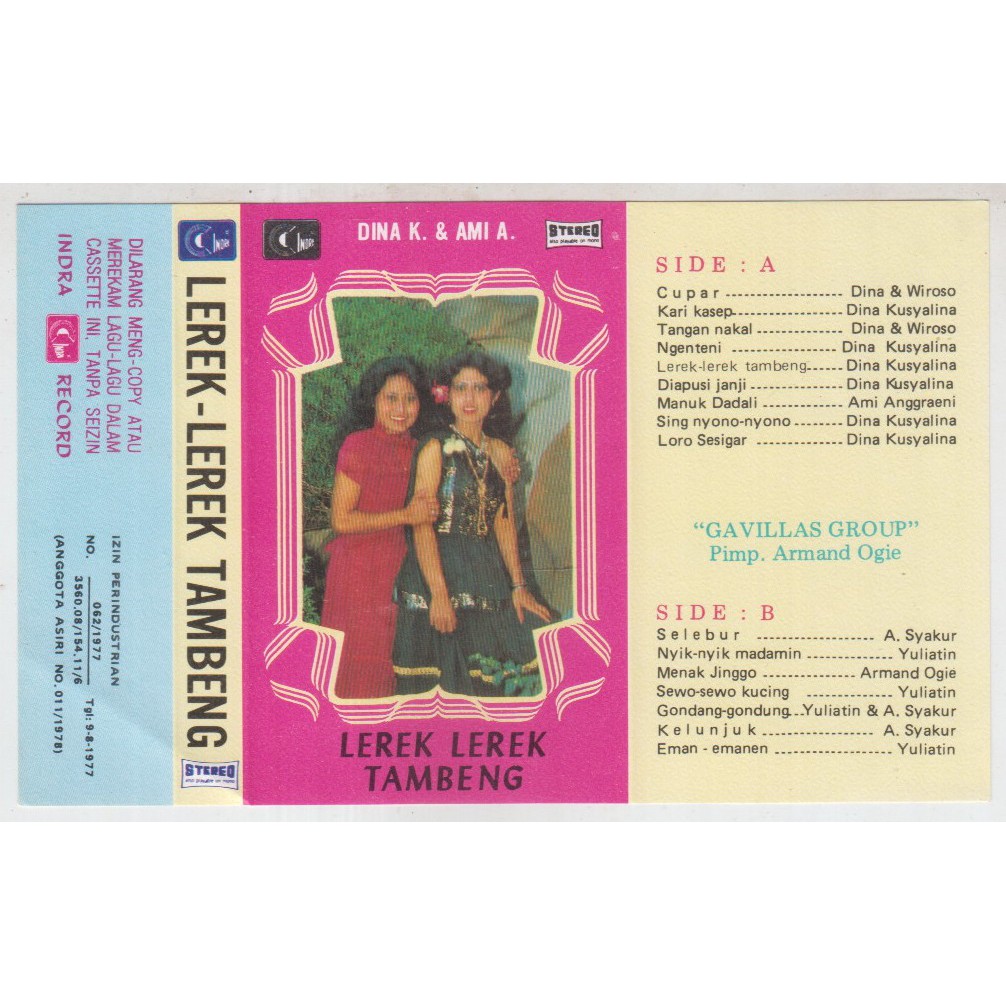 COVER SAMPUL KASET DINA K AMI A - LEREK-LEREK TAMBENG