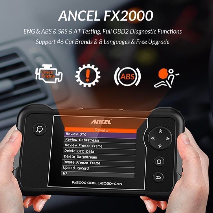 Ancel FX2000 OBD2/JOBD Scanner Car Scanner ABS SRS Airbag AT Gearbox Transmission Check Engine Clean Code Reader Automotive Auto Diagnostic Universal Scan Tool OBD 2 PK Launch CRP123X For All Cars-1