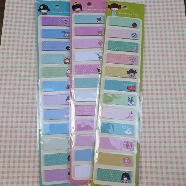 

kawaii japanese girl sticky note for scrapbook and journal