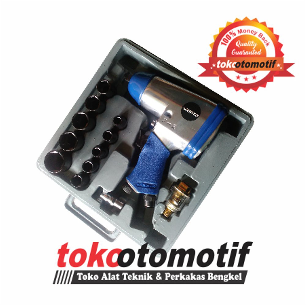 Air Impact Wrench Kit Set 1/2" / Kunci Mur Angin