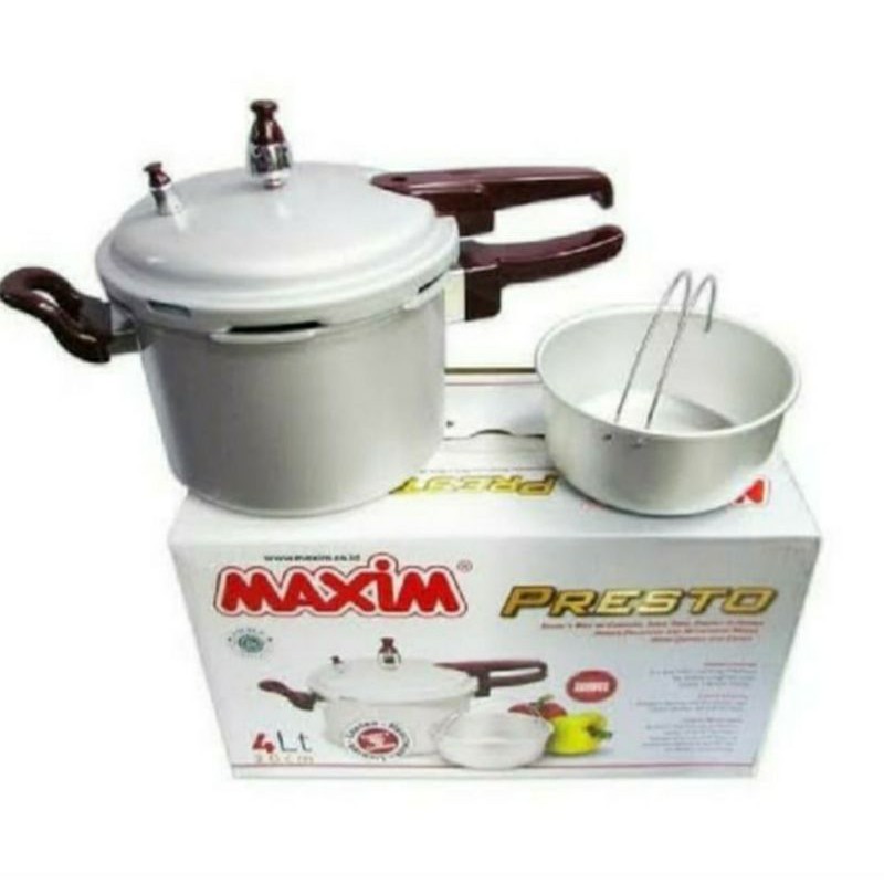 Presto Maxim 4 Liter 20cm Maxim Pressure Cooker 4 Liter Panci Presto Maxim Alumunium Maxim Presto 4L