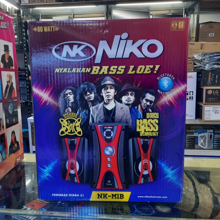 SPEAKER ACTIVE 2.1 NIKO NK-M1B BLUETOOTH/USB/SDCARD BASS 60Watt