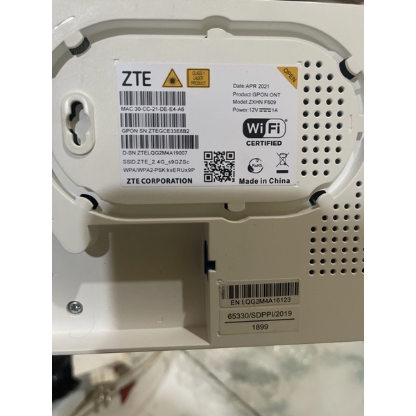 ONT GPON ZTE F609 V3 Plus Adaptor