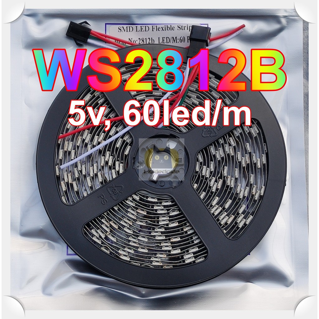 Led strip RGB WS2812b WS2812 5v 5m 60led/m ip20 indoor Led Rapat