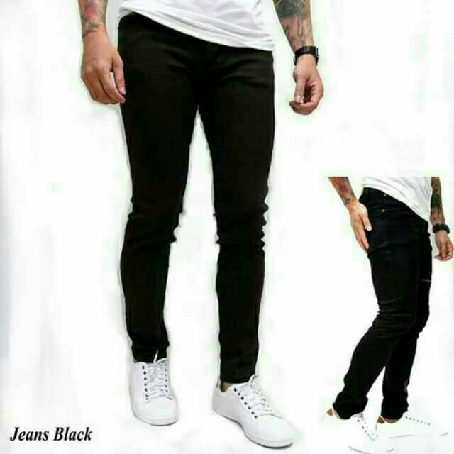  Celana pensil jeans pria hitam Shopee Indonesia