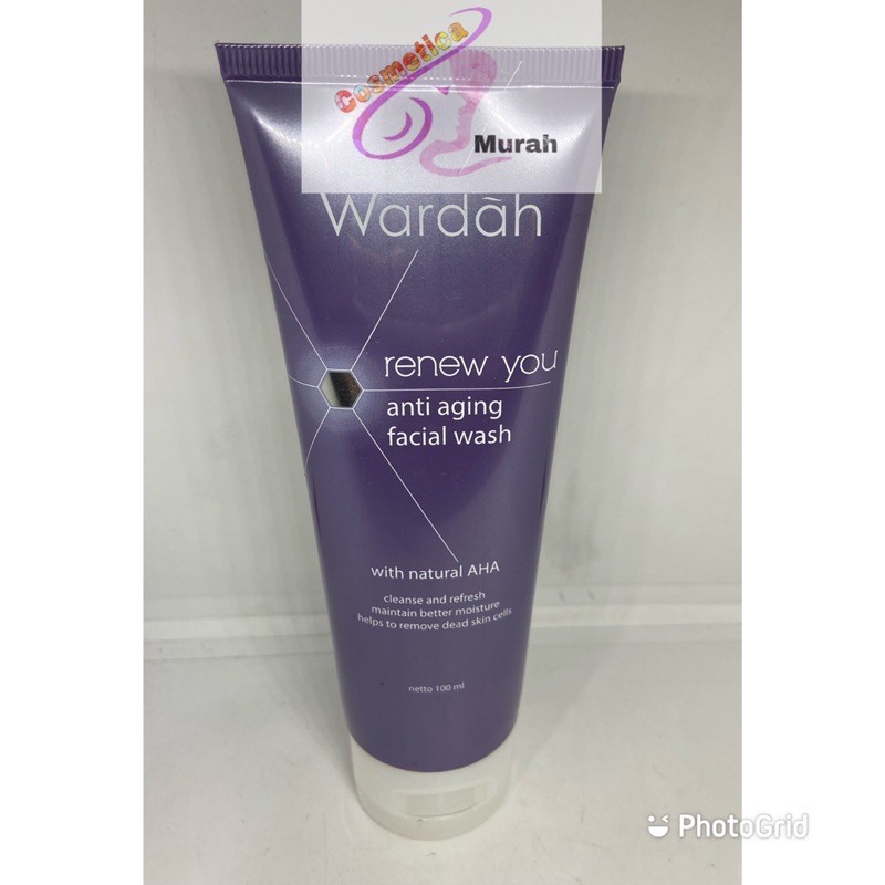 kemasan baru !!! sabun wajah wardah renew you !! Wardah renew you anti aging facial wash 100 ml