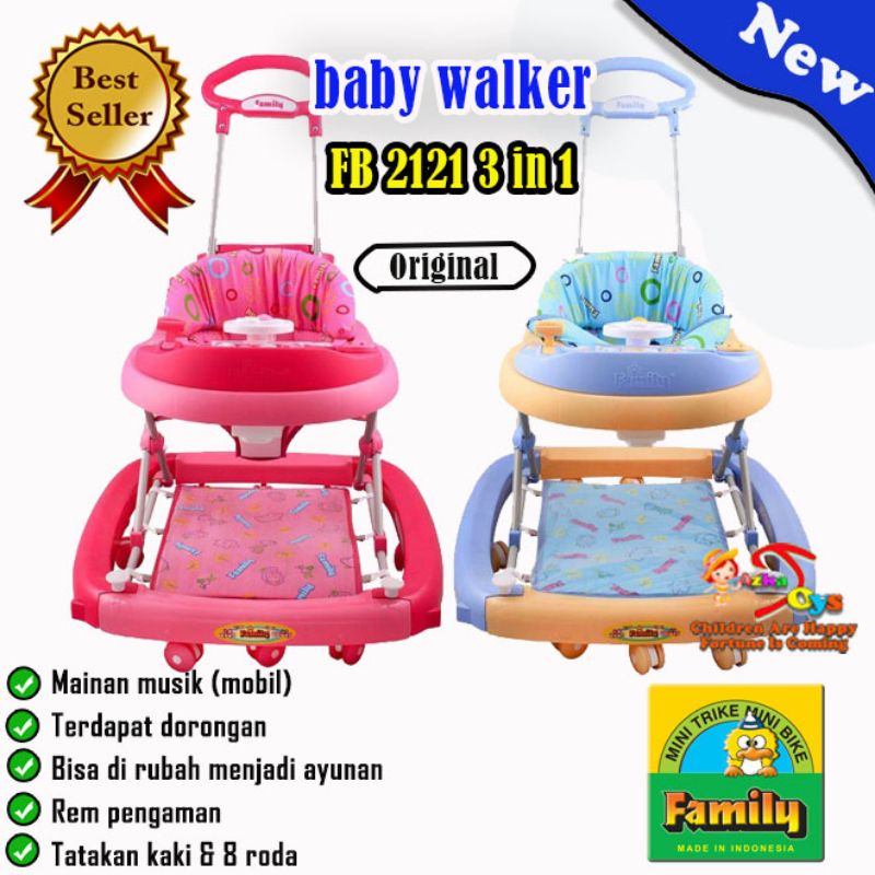 baby walker family fb 2121 / belajar berjalan bayi / apollo / kado bayi / ayunan