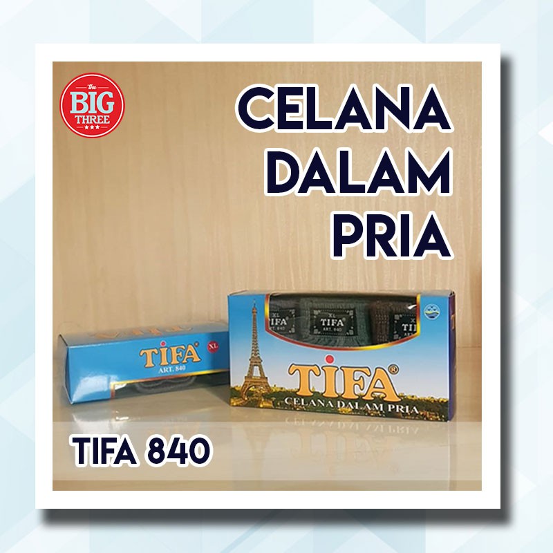 TIFA Celana Dalam pria - CD TIFA 840 - bahan katun SIZE M L XL murah nyaman classic - thebig3