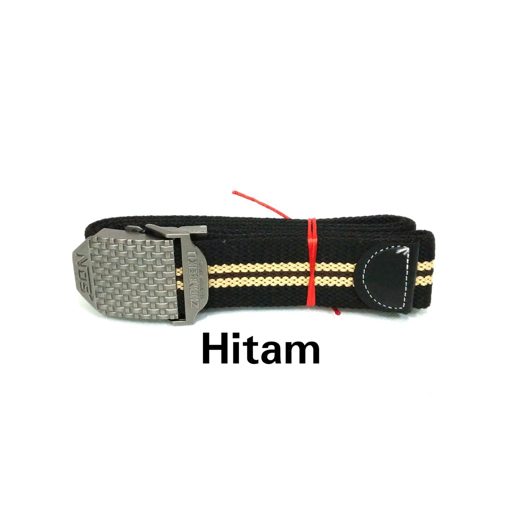 Gesper Ikat Pinggang Pria Laki Cowo Katun Plastik Army Tactical Asli Ori Sabuk Belt Impor Polos - G-A