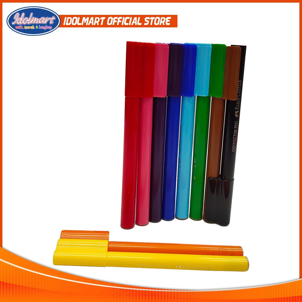 IDOLMART Faber Castell Spidol Connector Pen 10 Warna Idolmart Surabaya