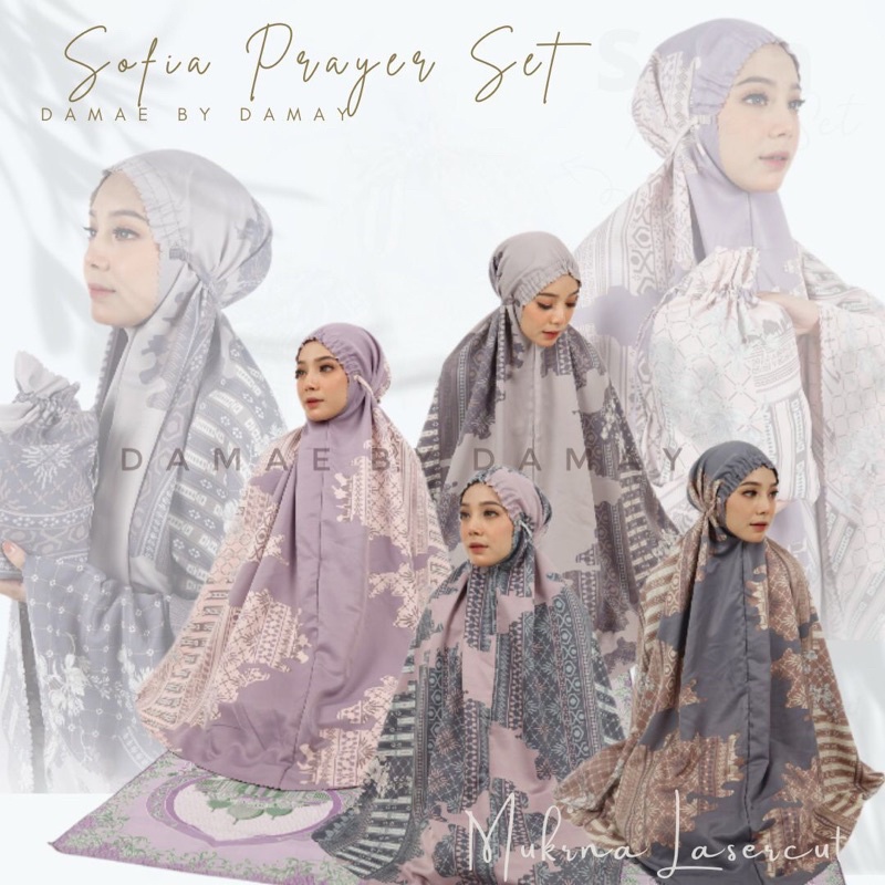 Sofia prayer set/mukena sofia/mukena zannah