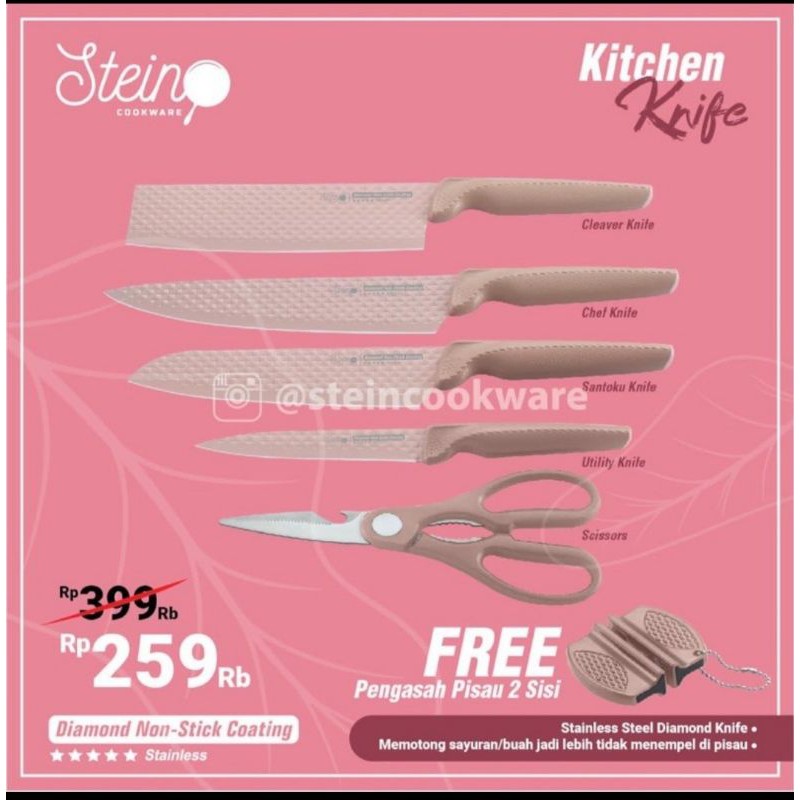 STEIN COOKWARE KITCHEN KNIFE SET | Shopee Indonesia