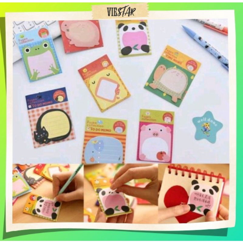 

BUKU CATATAN POST IT NOTES / NOTES LUCU BINATANG / NOTES / NOTES LUCU / PAPER / STICKY NOTES / MEMO
