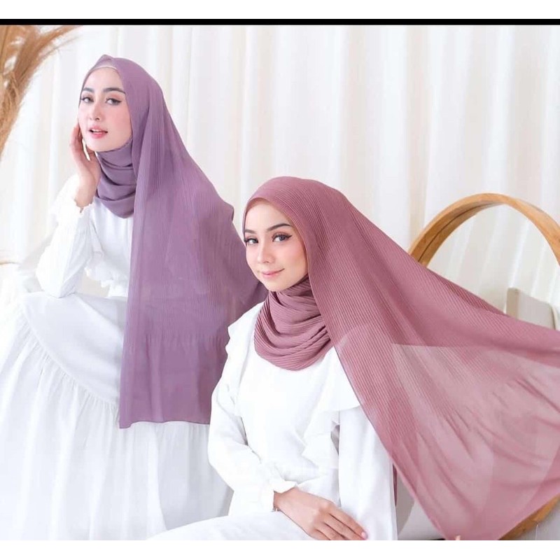 PASMINA PLISKET PREMIUM CERUTY BABYDOLL / HIJAB JILBAB PASHMINA PLISIR