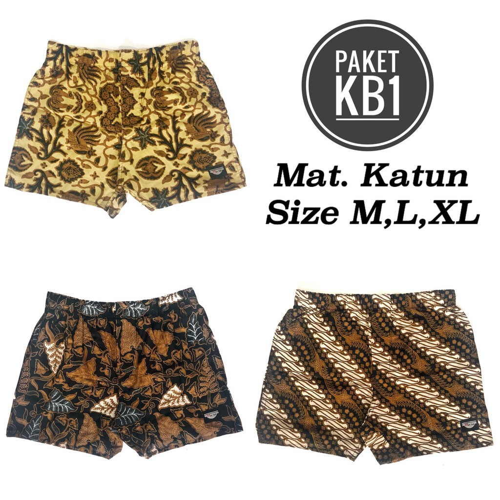 Jual paket boxer kolor batik 100rb dapat 3 | Shopee Indonesia
