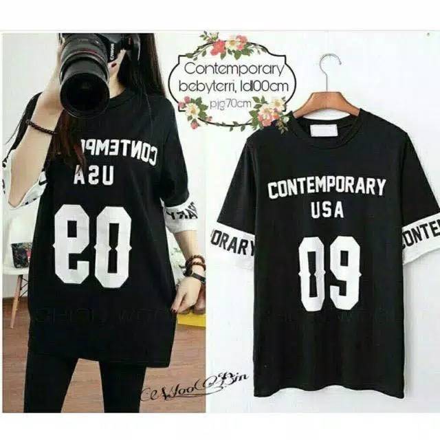 Fourfashion CONTEMPORARY USA BABYTERRY BIGSIZE TSHIRT atasan wanita