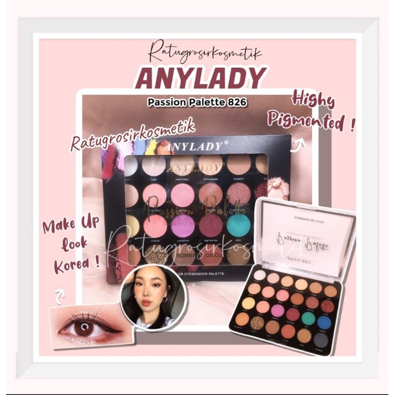 [ECER] EYESHADOW / EYE SHADOW ANYLADY PASSION PALETTE NO.826