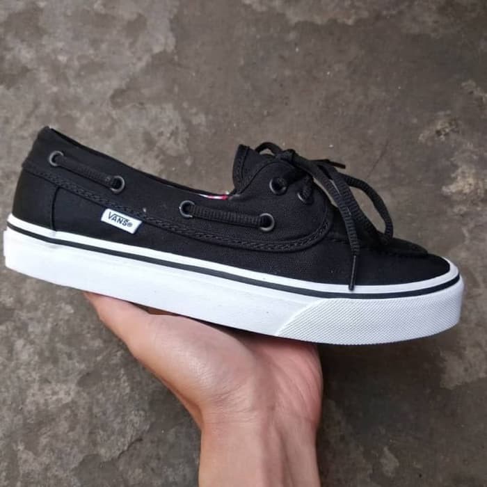 Sepatu Vans Zapato Black White Original Premium