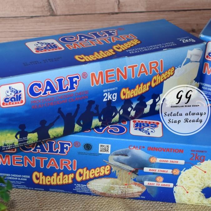 

BISA COD Keju CALF MENTARI CHEDDAR Cheese 2 KG
