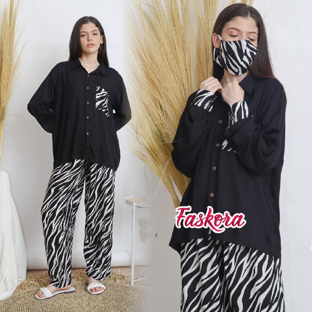 Pajamas Katun Rayon Set Jumbo Lengan Panjang Candy / Setelan Lengan Panjang Wanita Jumbo Tie dye