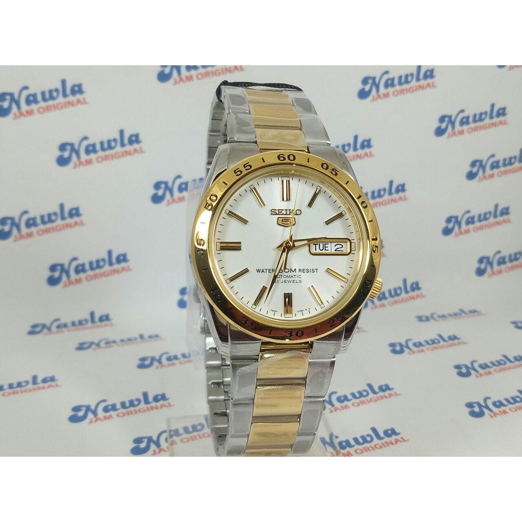 Seiko 5 SNKE04K1 Automatic Gold Tone Bezel - Jam Tangan Pria SNKE04