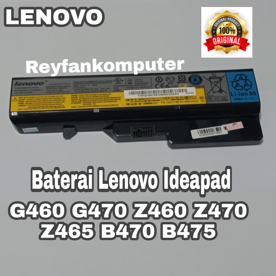 Baterai Lenovo Ideapad G460 G470 Z460 Z470 Z465 B470 B475 Original