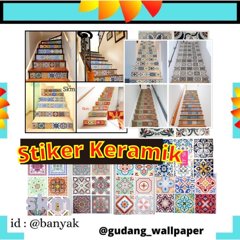 [GD] WALLSTICKER TEGEL STIKER LANTAI KERAMIK KAMAR MANDI DAPUR KITCHEN TANGGA DINDING TF STIKER KERAMIK WALLSTIKER LANTAI MEJA WALLPAPER PAPER DAPUR ANAK TANGGA DINDING TEMPELAN KAMAR MANDI WALPAPER WELPEPER PINTU KACA DEKORASI KRAMIK DINDING DAPUR TEGEL