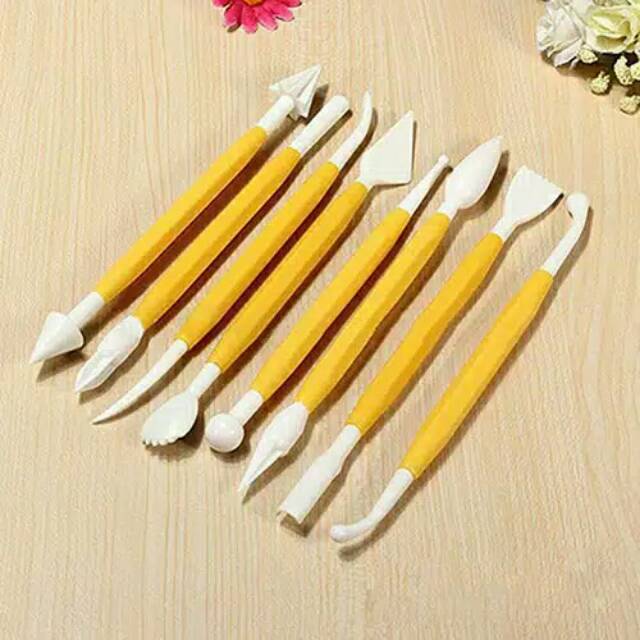 Paket fondant 46pcs cetakan fondant alat dekorasi plunger stamp Rusia Rolling pin modelling tools