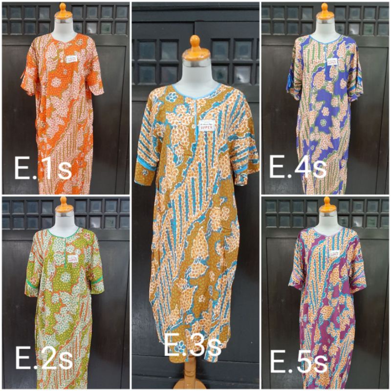 Daster JUMBO 60 Kencana Ungu Label Merah Super lengan pendek Daster Jumbo