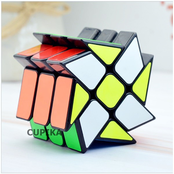 Rubik 3x3 QY QIYI Blackbase Windmill Fisher Unik murah