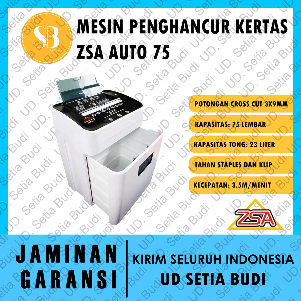 Mesin Penghancur Kertas / Paper Shredder ZSA Auto 75