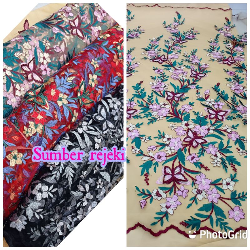 kain tile 3D motif kupu-kupu terbaru