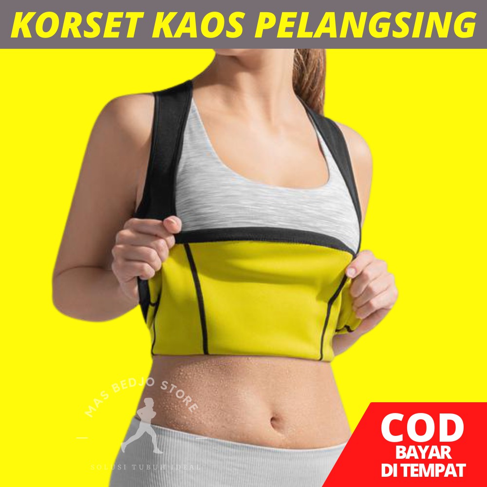 KORSET DIET PELANGSING PENGECIL PERUT WANITA DAN PRIA HOT SHAPERS BAJU SENAM HG03