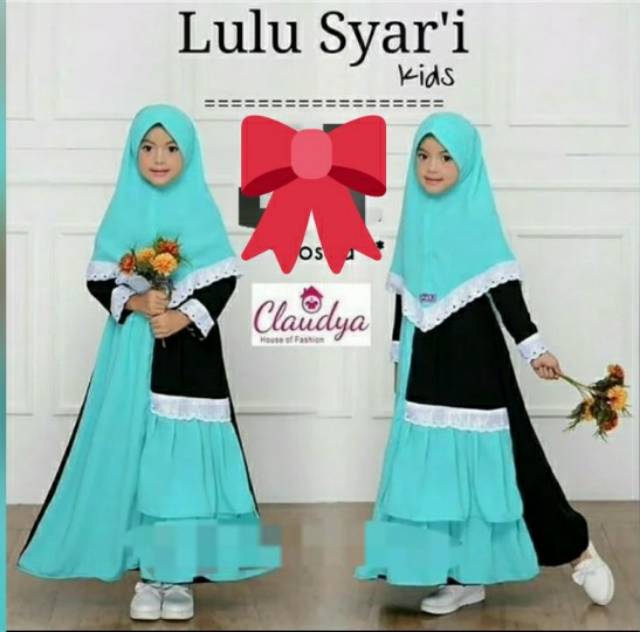 Gamis anak lulu &amp; jilbab