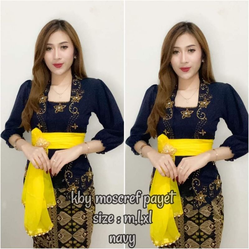 Kebaya Bordir Kerut Payet/ Kebaya Bali murah