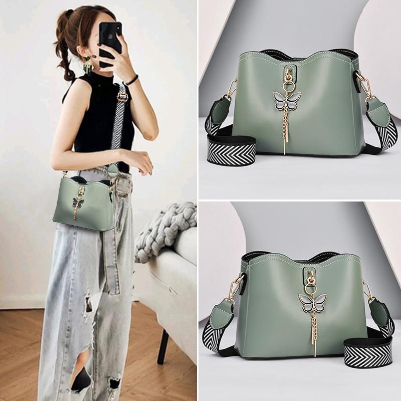 BJ15140 - BLACK/GREEN/PINK/PURPLE/RED/WHITE - TAS IMPORT TERMURAH FREE GANTUNGAN KUPU BUTTERFLY TERLARIS FASHION IMPORT WANITA BAGSTORE JAKARTA CR7486 JT5910 LT1228 BQ3013 ELJ5140 GT1835