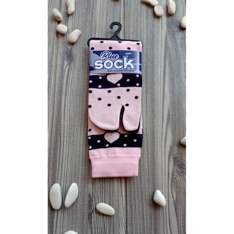 kaos kaki jempol MOTIF POLKALOVE kaoskaki panjang muslimah-Baby pink