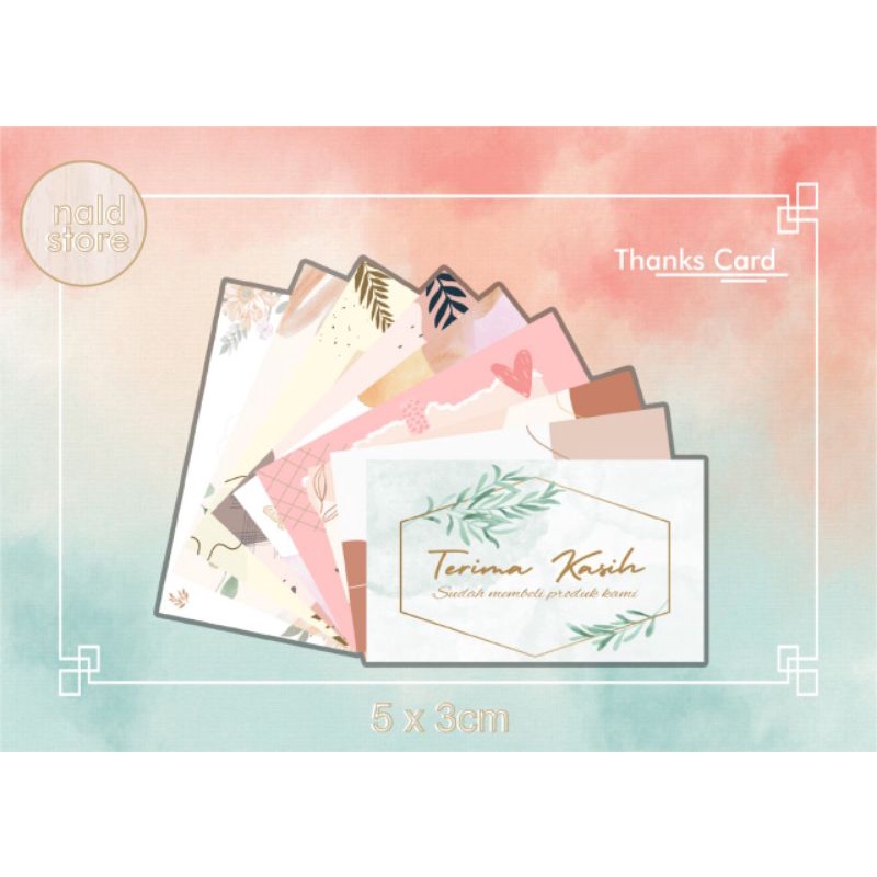 Thanks Card Custom / Terima Kasih Kartu Online Shop/Wedding