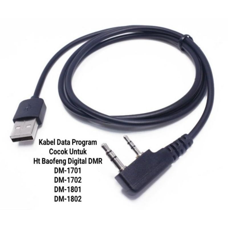 Kabel Data Program HT Baofeng DMR BF-DM5R DM1701 DM1702 DM1703 DM1801 DMR1801UV