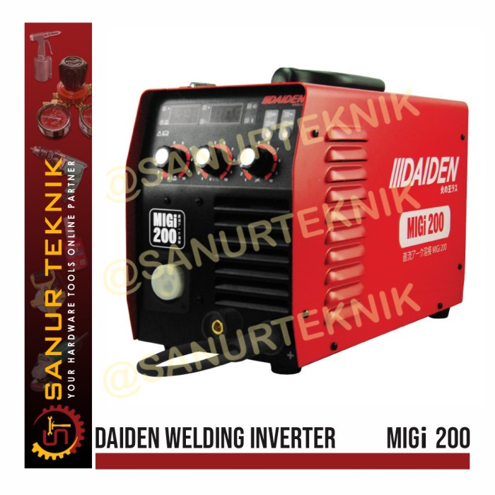 DAIDEN MIGI200 MIGI 200 MIGI-200 Welding Inverter Mesin Las Trafo Las